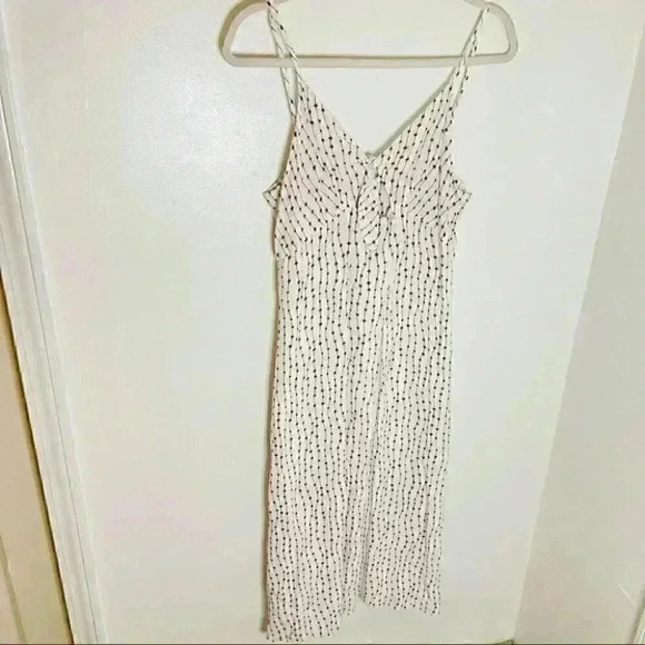 NWT La Ligne White Stars & Stripes Printed Front Tie Spaghetti Strap Midi Dress - Picture 7 of 8